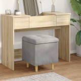 vidaXL Ottomană de depozitare Gri deschis 40 x 40 x 45 cm Catifea 876810