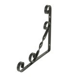 Consola decorativa, din otel, neagra, 205 x 205 x 14 mm