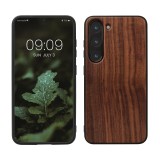 Husa kwmobile pentru Samsung Galaxy S23, Lemn, Maro, 60294.18, Carcasa