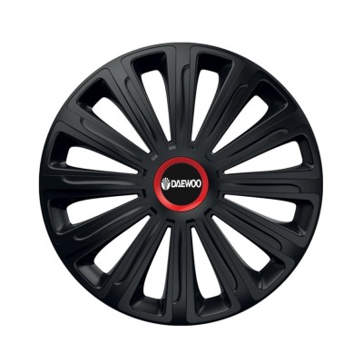 Set 4 capace roti Negre Cu Inel Rosu Trend R14 pentru gama auto Daewoo foto