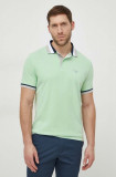 Barbour polo de bumbac culoarea verde, modelator