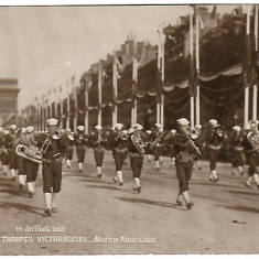 Carte postala Paris - parade of US Navy troops 1919 - scrisa A002