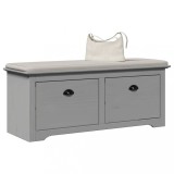 Bancă pentru hol &bdquo;BODO&rdquo; gri 114x40x45 cm