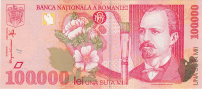 ROMANIA 100000 LEI 1998 XF foto