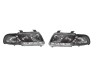 Set faruri tuning AUDI A4 (B5), 01.1999-09.2001, fata, partea stanga+dreapta, Taiwan, cu lumina de parcare LED; H1+H1; manual/electric; negru, transp