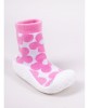 Mocasini pentru copii cu talpă antiderapantă &ndash; Design cu flori roz (Marime