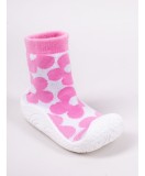 Mocasini pentru copii cu talpă antiderapantă &ndash; Design cu flori roz (Marime