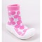Mocasini pentru copii cu talpă antiderapantă &ndash; Design cu flori roz (Marime