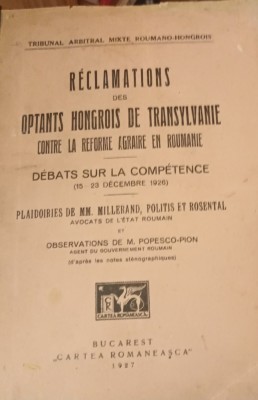 Reclamations des optants hongrois de Transylvanie contre la reforme agraire.... foto
