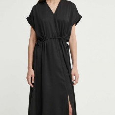 Bruuns Bazaar rochie AcaciaBBGalina dress culoarea negru, midi, oversize, BBW3908