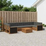 vidaXL Set de canapele de exterior 8 pcs Natural și Antracit 3383135