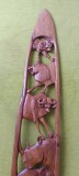 Sculptura africana din lemn, decoratiune de perete, animale salbatice