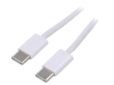 Cablu USB 2.0 USB C Nichelat 0,5m Alb foto