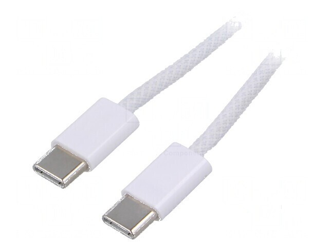 Cablu USB 2.0 USB C Nichelat 0,5m Alb