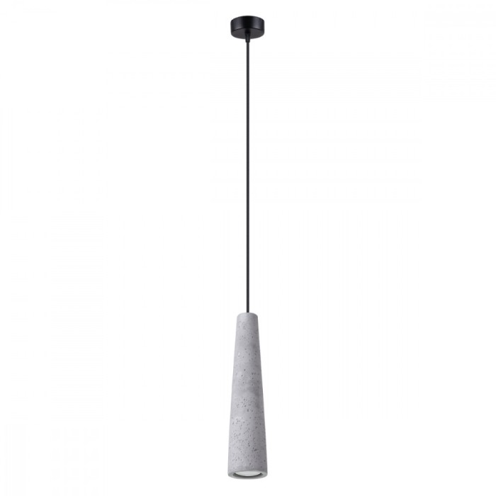 Lampă Suspendată Electra Gri Beton 1 Bec Cu Design Industrial De Interior