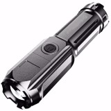 Lanterna LED, din ABS, putere 5W, impermeabila, buton ON/OFF, 3 moduri de iluminare, incarcare USB, gri