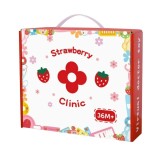 Set Doctor Jucarie Lemn 16 Piese, 3+ Ani, Stetoscop, Seringa, Termometru, Joc de Rol, Educativ