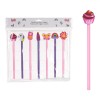 Set Creioane, Topper, 7 Bucăți, Culori Roz și Mov, Modele Diferite, Oem