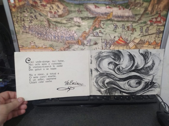 Dana Grefu pliant, expoziție pictură bazată pe Luceafărul de Eminescu, 1989, 152