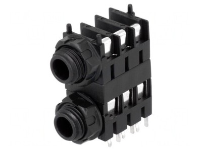 Soclu Jack 6.3mm Stereo cu Piuliță Hexagonală foto