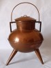 Magnifica oala de camp, opera populara facuta manual, din cupru, 7L 43,5cm, Vase