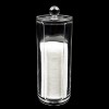 Suport Acrilic Dischete Demachiante, Transparent, Dimensiuni 7.5x18 cm, Capac Inclus, Oem