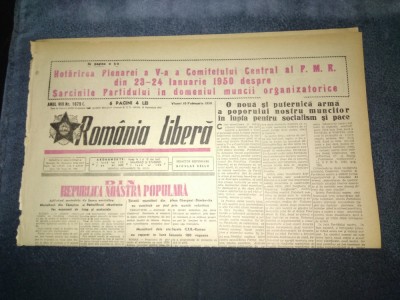 ZIARUL ROMANIA LIBERA 10 FEBRUARIE 1950 foto