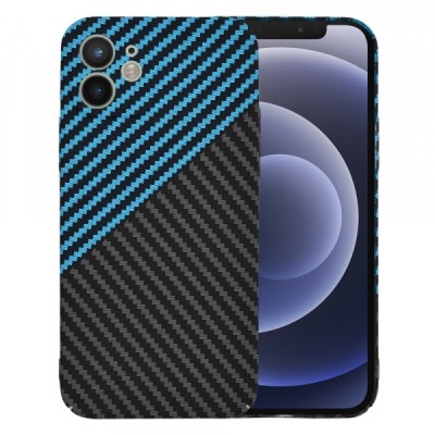 Husa pentru Apple iPhone 12, Techsuit, Carbonite FiberShell, Bleu foto