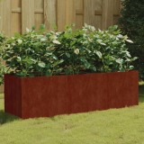 vidaXL Strat &icirc;nălțat de grădină, 120x40x40 cm, oțel corten 824520