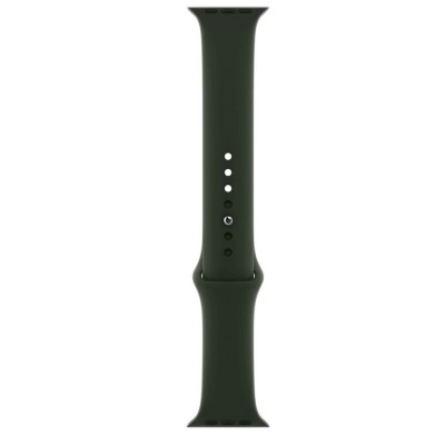 Curea silicon marca THD pentru Apple Watch 45 mm seria 7 si seria 8, marimea M/L, culoarea verde inchis clover foto