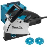 Makita SG1251J - Freza pentru caneluri beton 1400 W 125 mm pornire lina protectie suprasarcina valiza speciala accesorii