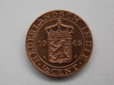 1/2 CENT 1945 P - INDIILE OLANDEZE-XF