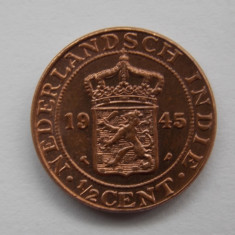 1/2 CENT 1945 P - INDIILE OLANDEZE-XF