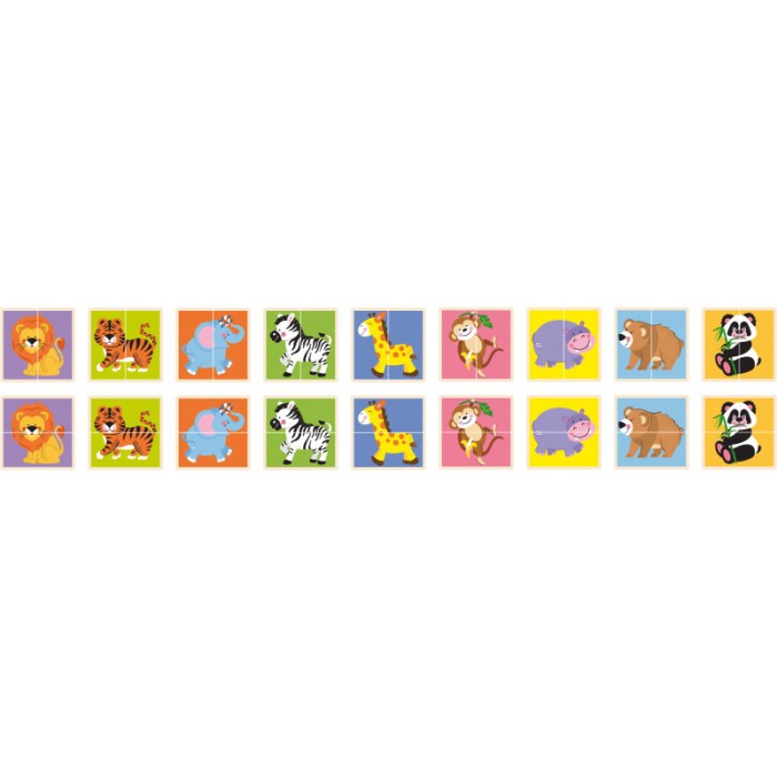 Puzzle Gaseste perechea - Animale salbatice, Viga