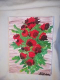 TABLOU PE PANZA CU SASIU NOU 30 X 40 CM FLORI