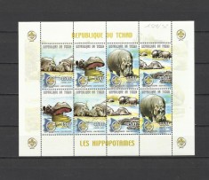 CHAD 2000 FAUNA ANIMALE SALBATICE HIPOPOTAMI foto