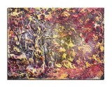 Cumpara ieftin Tablou pictat manual impasto in relief , Toamna tarzie, 40x30cm acril pe panza, Kenny Varniote