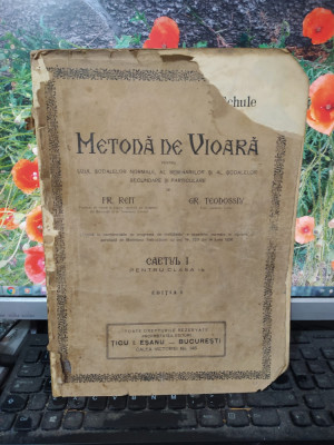 Metodă de Vioară Fr. Reit și Gr. Teodossiu, Caetul I pentru clasa I-a, 1926, 122 foto
