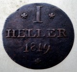 F.054 GERMANIA FRANKFURT 1 HELLER 1819 F GB