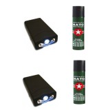 Cumpara ieftin Kit autoaparare format din 2 electrosoc TW-800 si 2 spray Nato paralizant 60ml NMS -2744