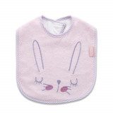 Baveta din bumbac BabyJem Cute animals Pink