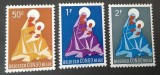 Seria Completă Congo Belgian 1957 - Crăciun, Fecioara Maria cu Pruncul, 3v, Neștampilată -A333