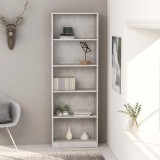 VidaXL Bibliotecă cu 5 rafturi, gri beton, 60x24x175 cm lemn prelucrat
