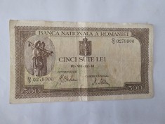 Romania 500 Lei 1941 foto