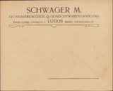 A981 Plic cu antetul magazinului universal Schwager M., Lugoj, ante 1918, austro-ungar