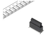 Conector PCB-PCB ADAM TECH 20 pini vertical 1,27mm SMT 1,2A ESMC-F-20-SGS-SMT
