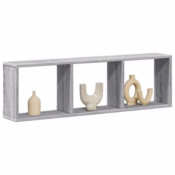 vidaXL Dulap de perete, sonoma gri, 100x16x30 cm, lemn prelucrat 854873