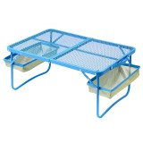 Masa de camping pliabila, 74 x 43 x 30 cm, Albastru
