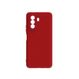 Husa pentru huawei y90, flippy, liquid silicone, cu microfibra pe interior, protectie antisoc, rosu