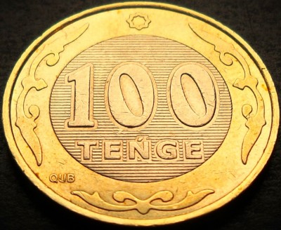 Moneda exotica bimetal 100 TENGE - KAZAHSTAN, anul 2019 * cod 5106 foto